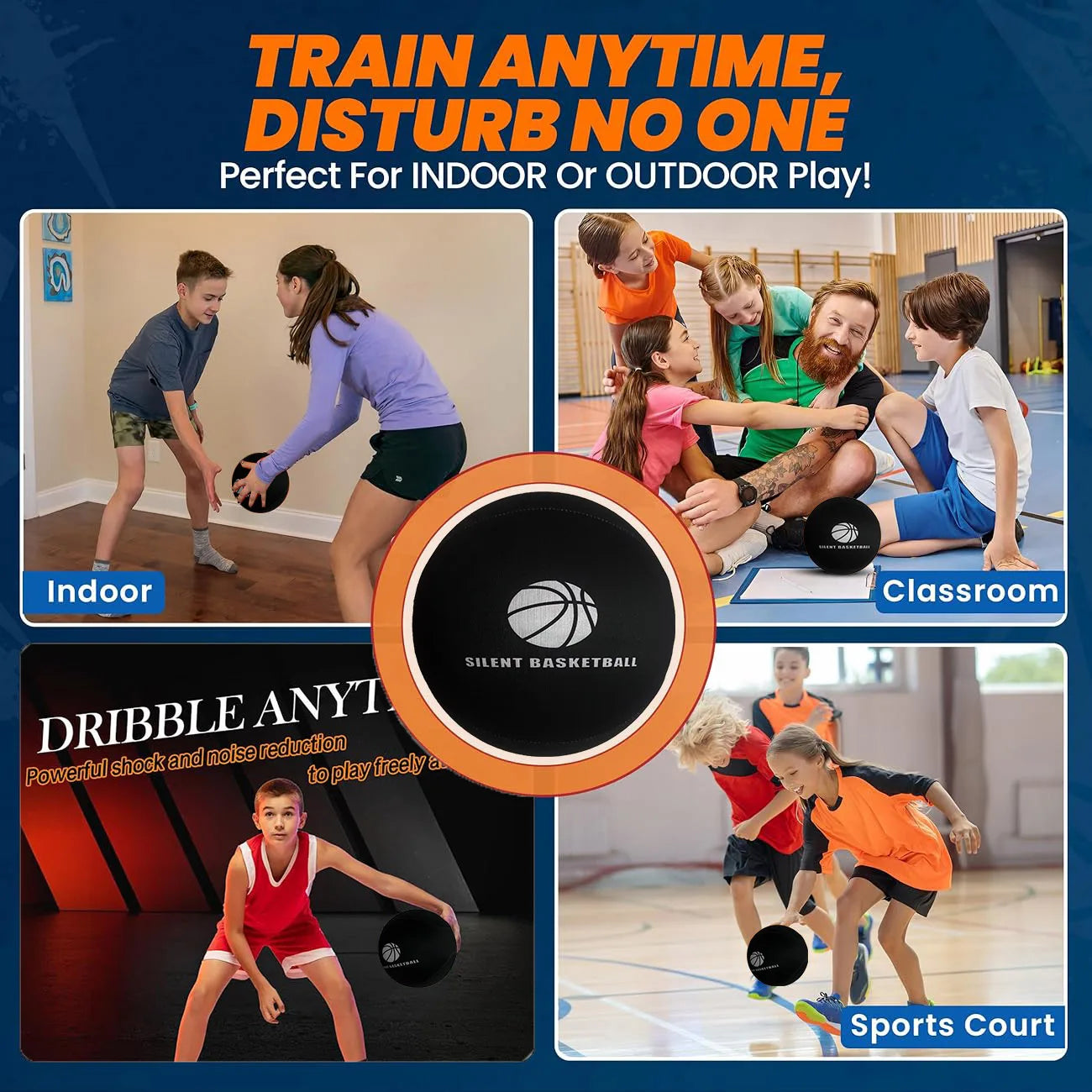 QuietBounce Silent Training Basketball